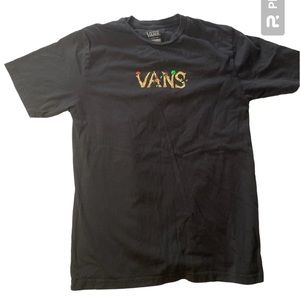 Vans boys black XL t-shirt Christmas reindeer.
